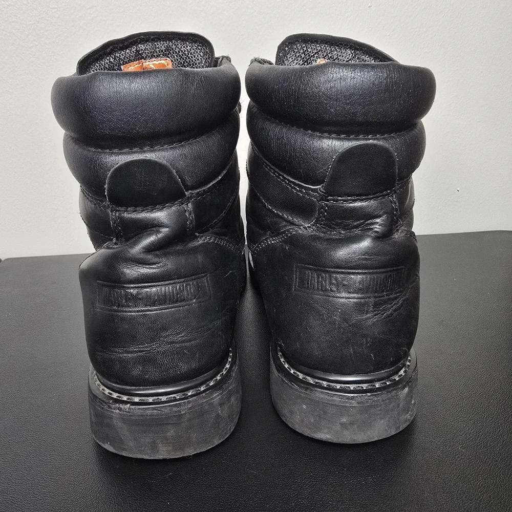 Harley Davidson Boots Mens‎ 12 Black Steel Toe Crankshaft Leather Biker 91013